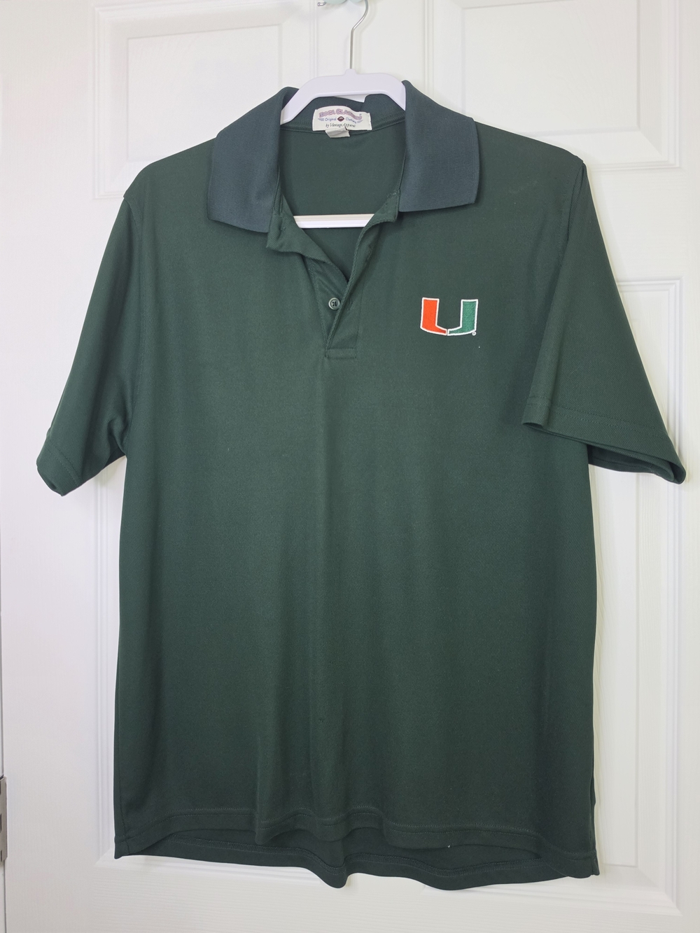 University of Miami Men's  Dark Green Polo Shirt